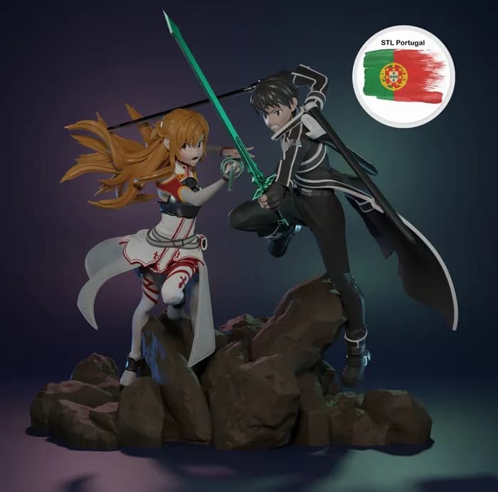 STL - Asuna and Kirito from Sword Art Online
