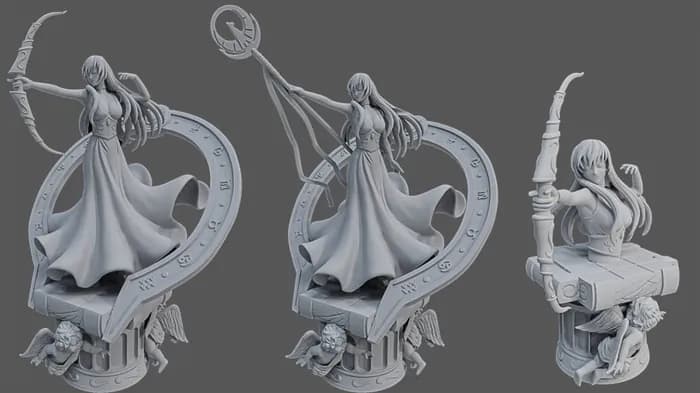 STL - athena from saint seiya render 3