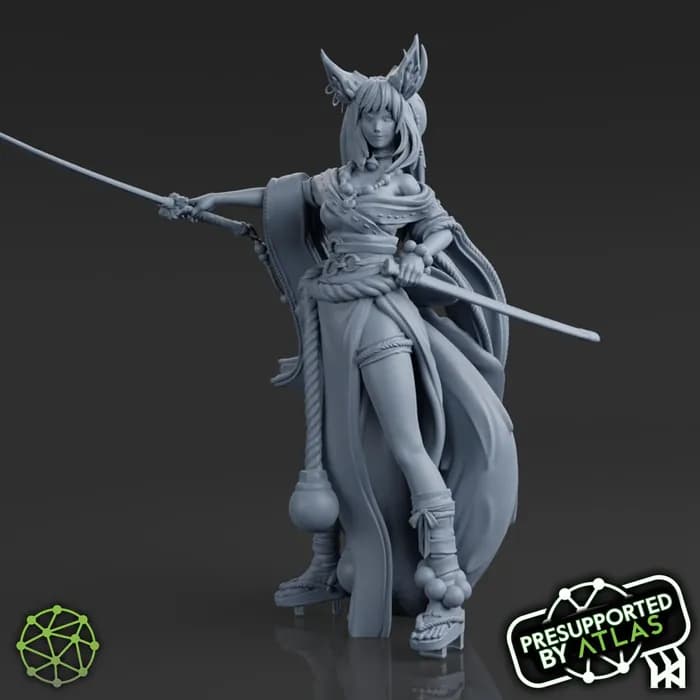 STL - atlas3d tails from the garden ahrilanna, the kitsune