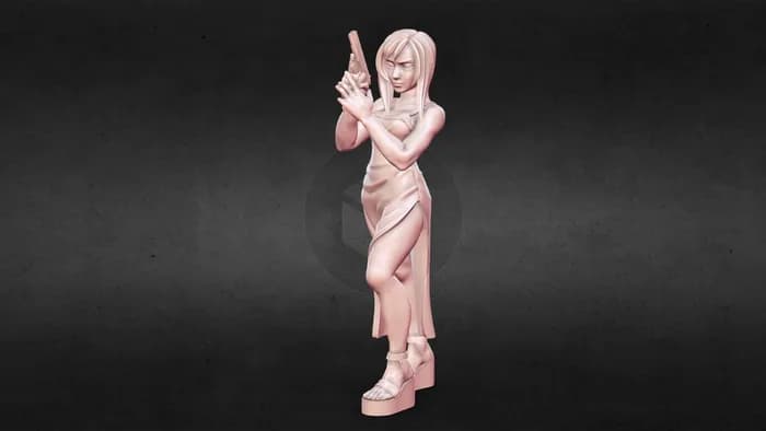 STL - aya brea parasite eve 3d print miniature stl render 1