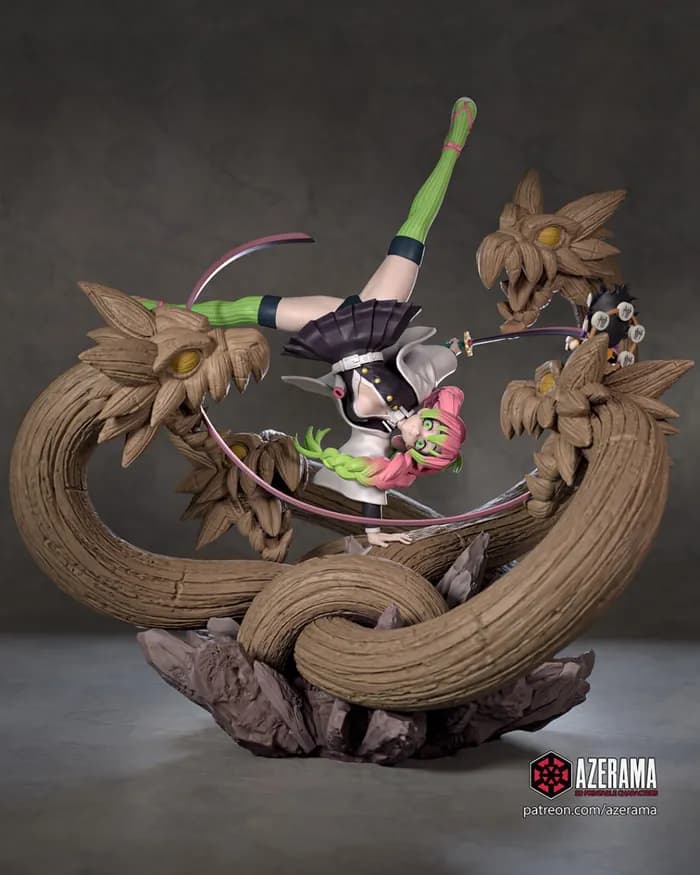 STL - azerama demon slayer mitsuri kanroji render 1
