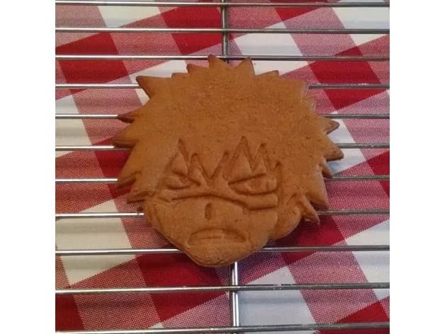 STL - bakugo katsuki cookie cutter render 1