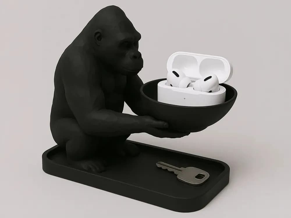 STL - Gorilla Design Key and Airpods Tray