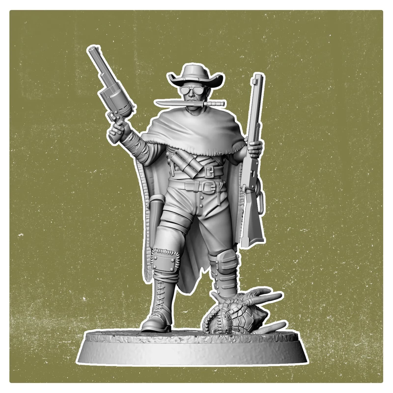 STL - Bandidos de mundo post apocalíptico render 5