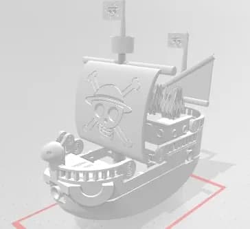STL - Barco Pirata Going Merry de One Piece render 1