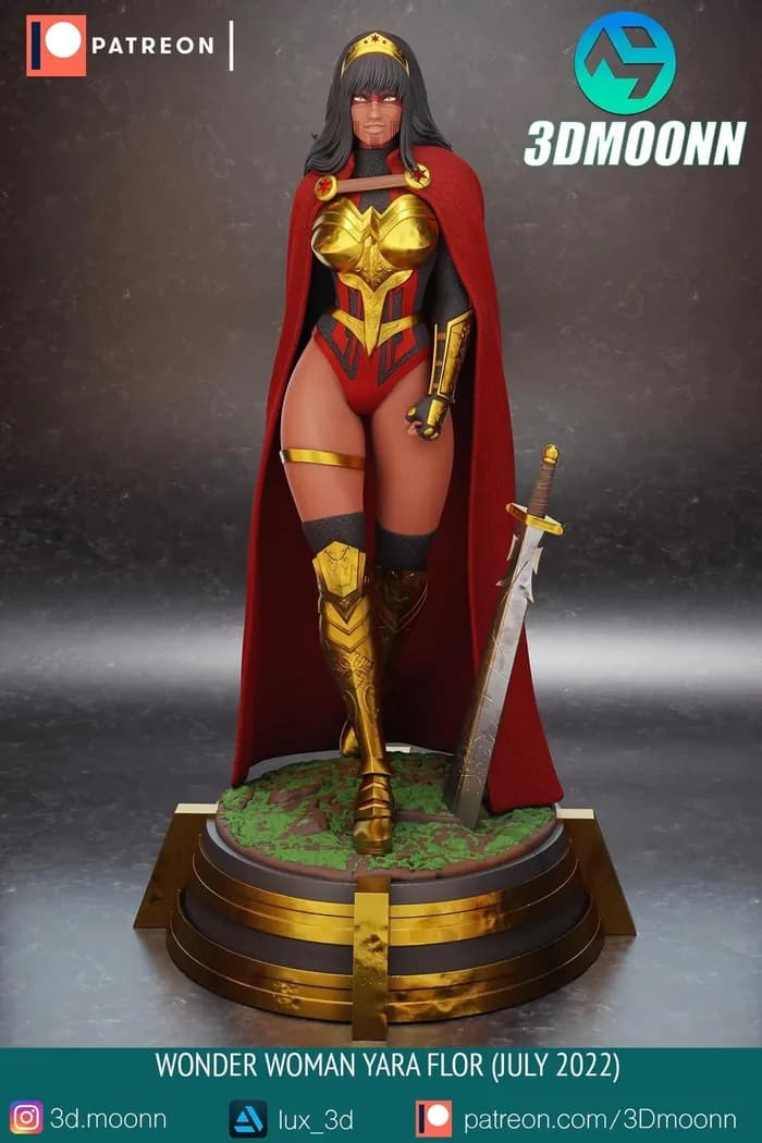 STL - Batgirl en sillón render 2