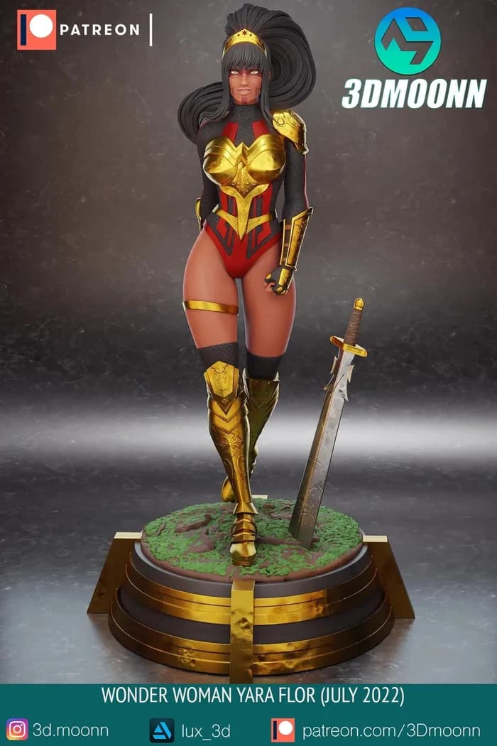 STL - Batgirl en sillón render 5