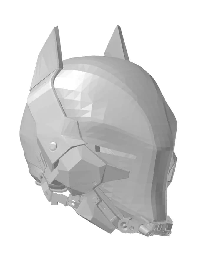 STL - batman arkham knight helmet 3d model stl render 1