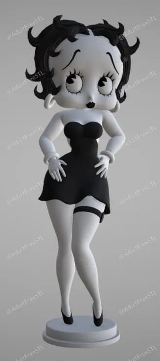 STL - Betty Boop Glamour render 2