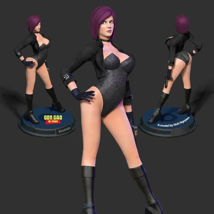STL - black assassin render 2