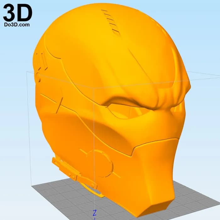 STL - black hood arkham helmet red hood variant render 1