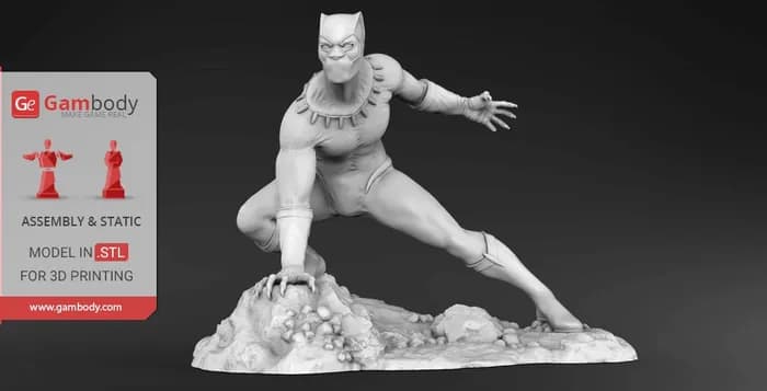 STL - black panther render 2