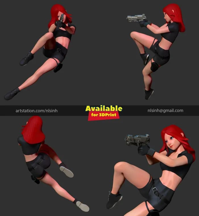 STL - black widow render 2