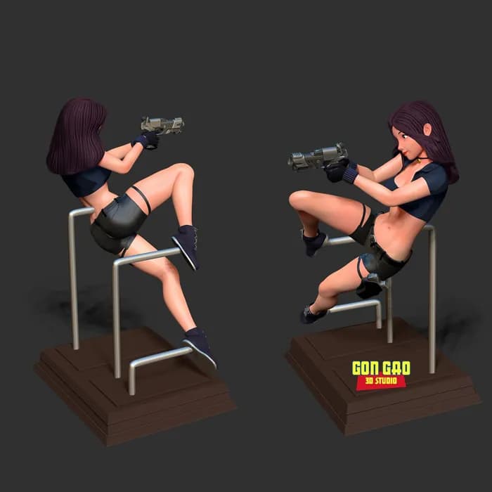 STL - black widow stylized remake render 3