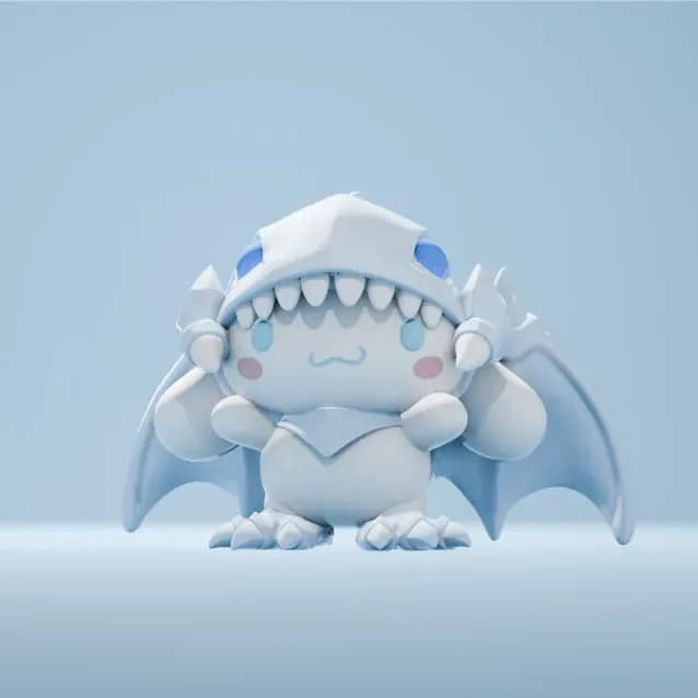 STL - blue eyes chibiroll bundle statue t me moxomor aka render 2