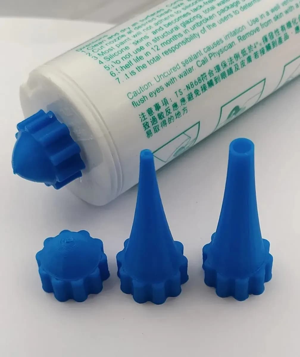 STL - Boquillas para cartucho de silicona render 1