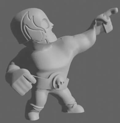 STL - brawl stars el primo figurine by ron dino render 1