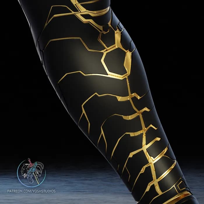 STL - Brazo de Soldado de Invierno Vibranium render 5