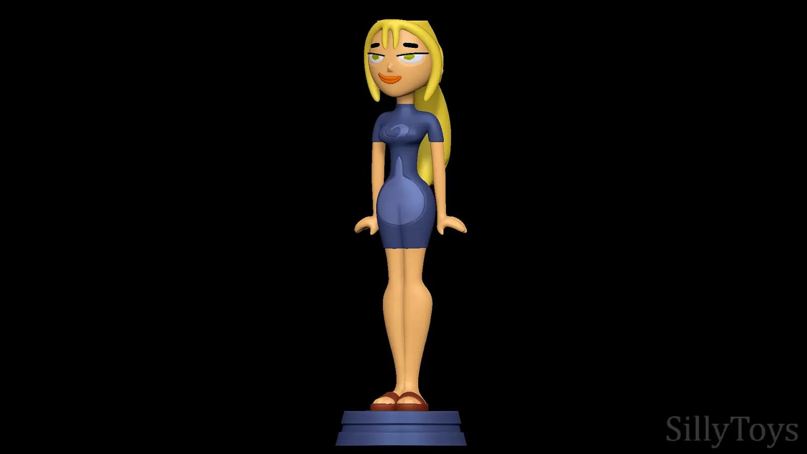 STL - Bridgette Total Drama figura de traje de baño render 2