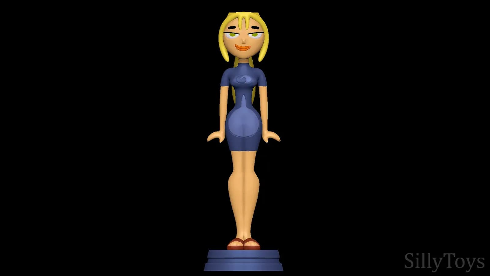 STL - Bridgette Total Drama figura de traje de baño render 5