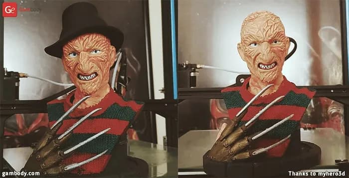 STL - bust freddy krueger gambody stl render 2