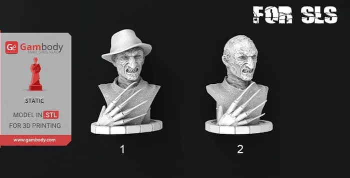 STL - bust freddy krueger gambody stl render 3