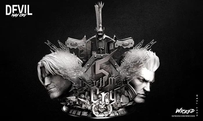 STL - Busto de Dante y Vergil de Devil May Cry