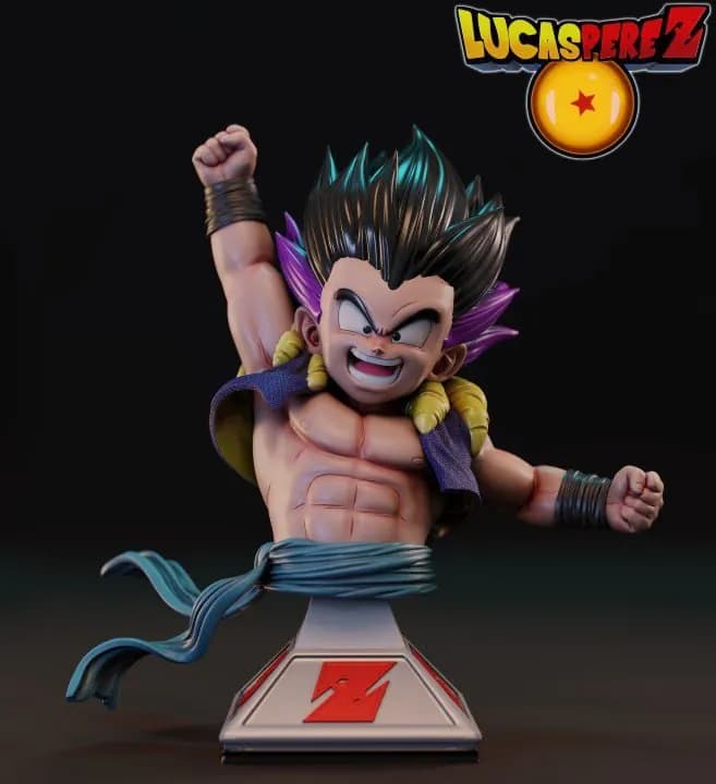 STL - Busto de Gotenks Anime render 1