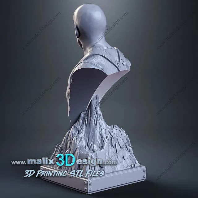 STL - Busto de John McClane de Duro de Matar render 4
