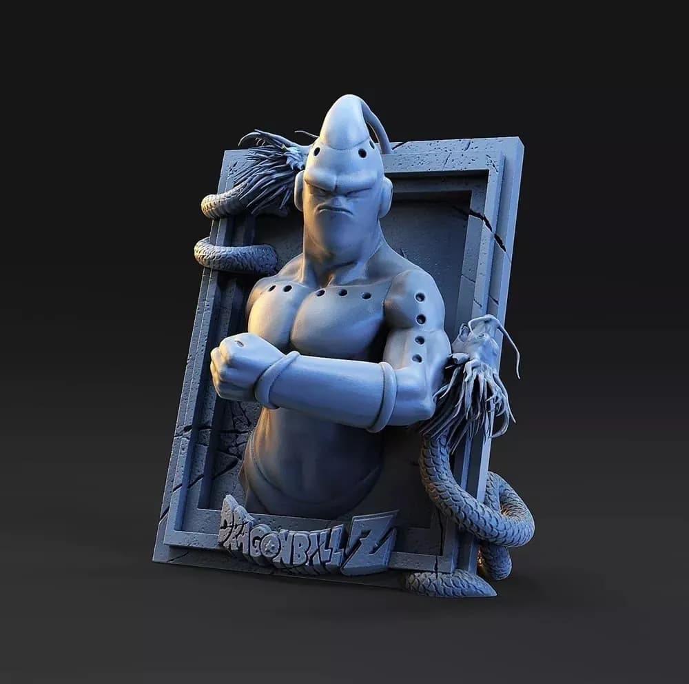 STL - Busto de Majin Buu 3 render 1