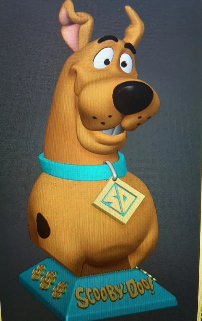 STL - Busto de Scooby Doo para impresión 3D render 1
