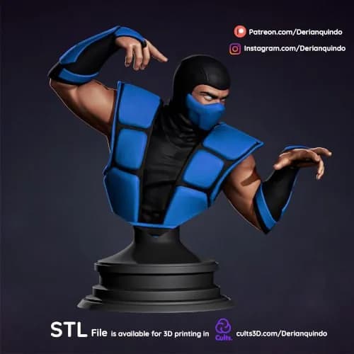 STL - Mortal Kombat Scorpion Bust