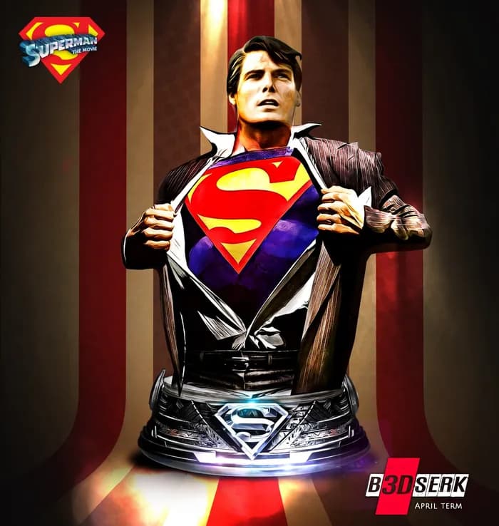 STL - Busto de Superman Christopher Reeve