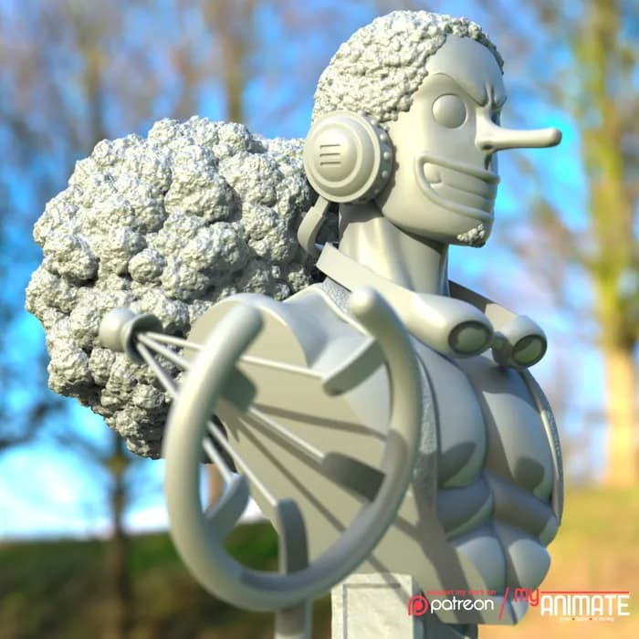 STL - Busto de Usopp render 2