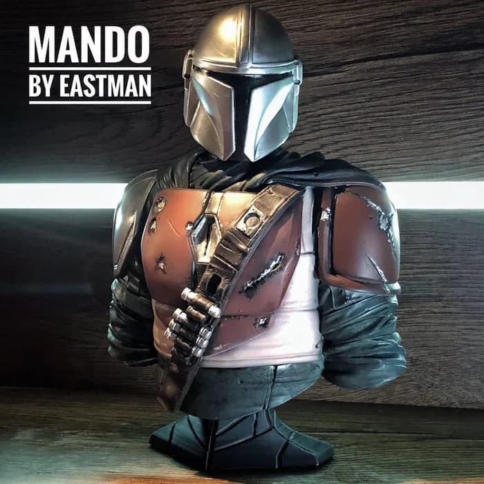 STL - Busto del Mandaloriano render 2