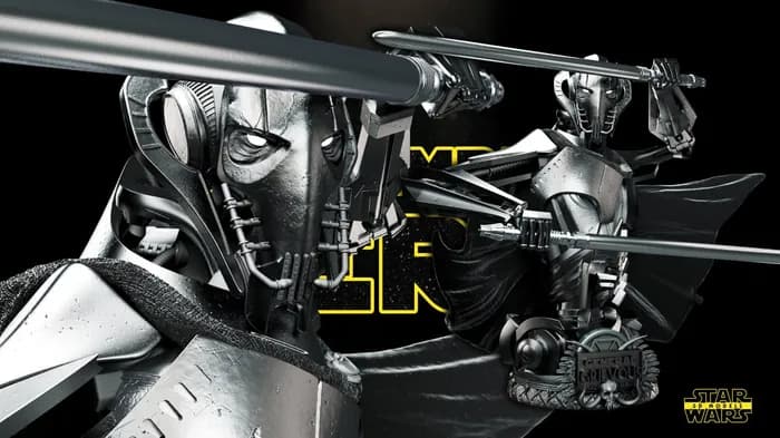 STL - Busto General Grievous de Star Wars render 1