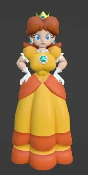 STL - busty princess daisy render 1