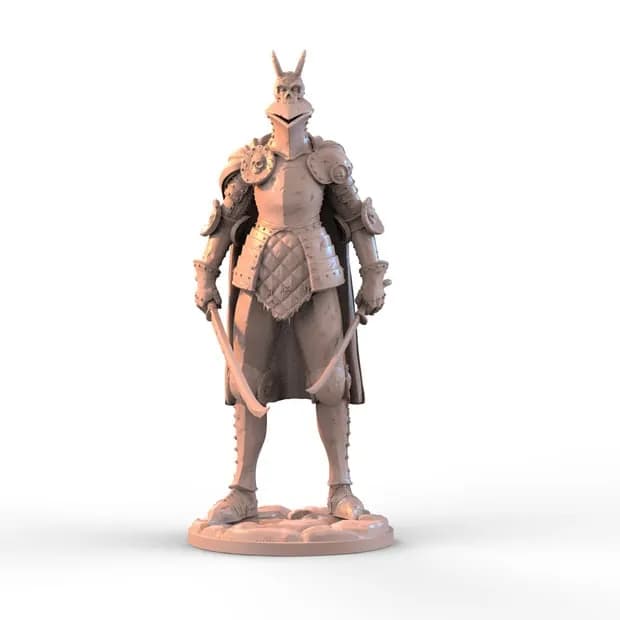 STL - Caballero de la muerte con cabeza de ave render 2