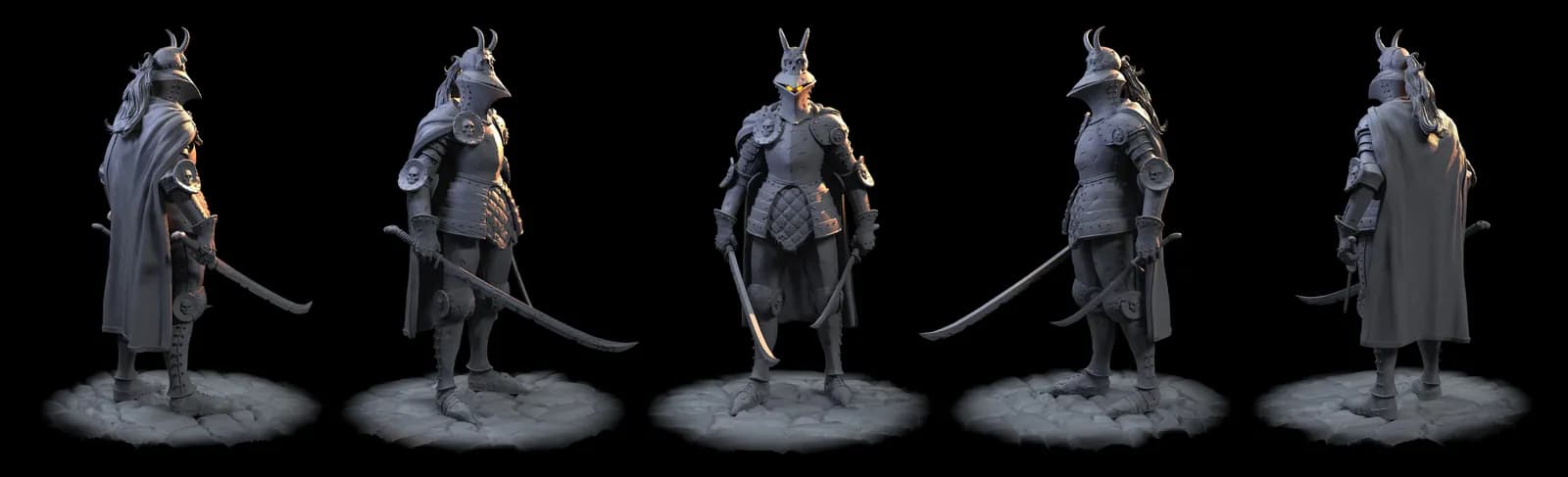STL - Caballero de la muerte con cabeza de ave render 3