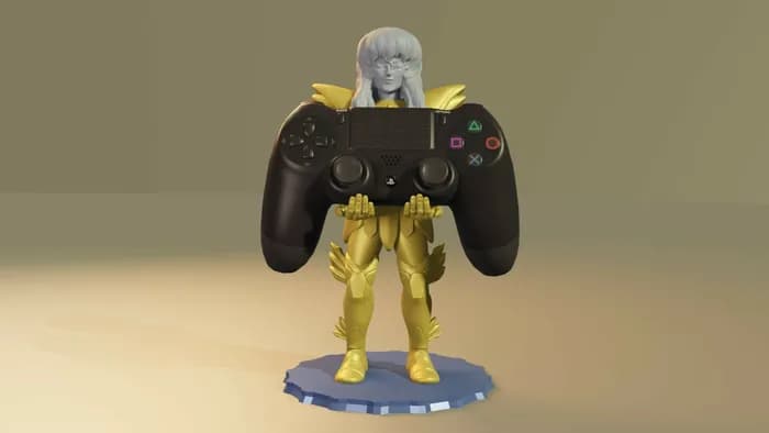 STL - caballeros del zodiaco piscis joystick render 1