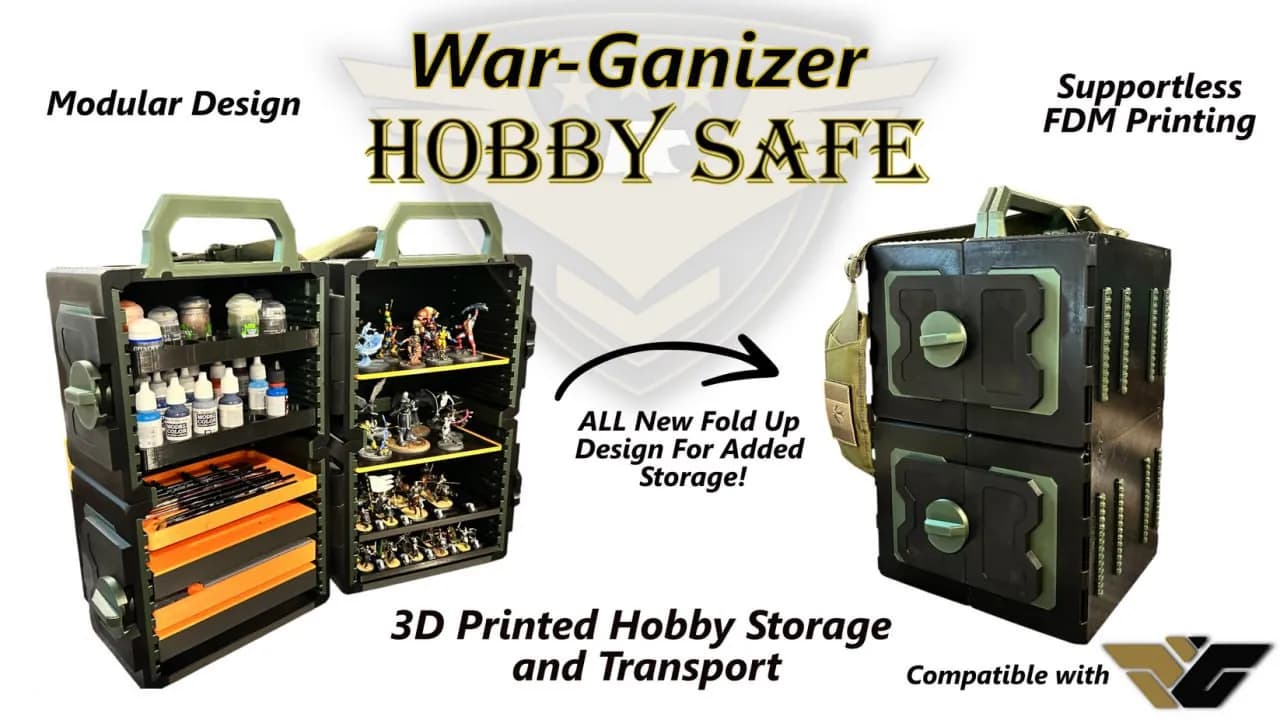 STL - Caja de almacenamiento y transporte para hobby War Ganizer