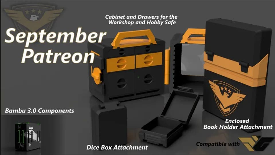 STL - Caja de almacenamiento y transporte para hobby War Ganizer render 3