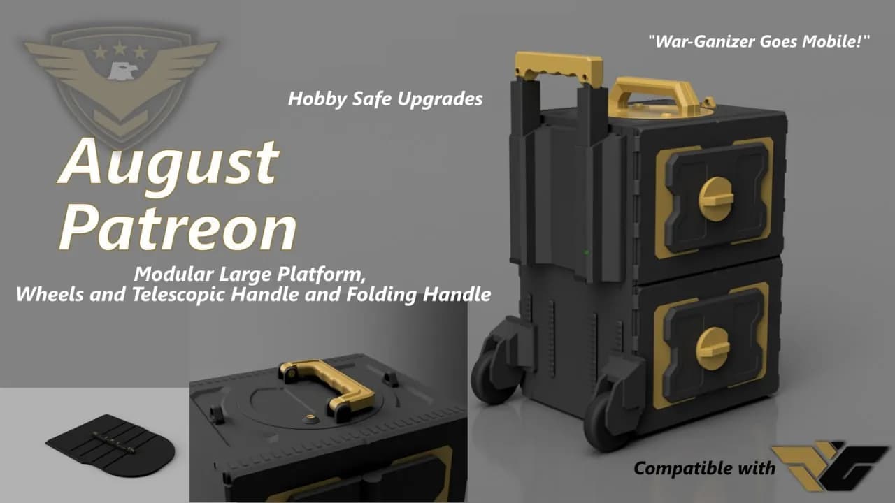 STL - Caja de almacenamiento y transporte para hobby War Ganizer render 4