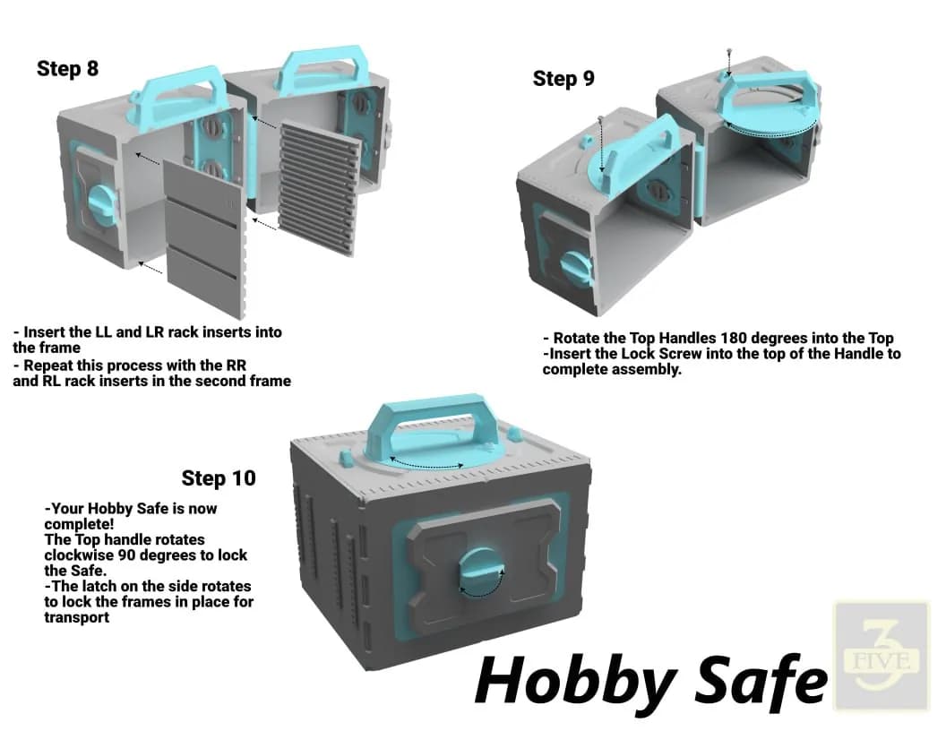 STL - Caja de almacenamiento y transporte para hobby War Ganizer render 5