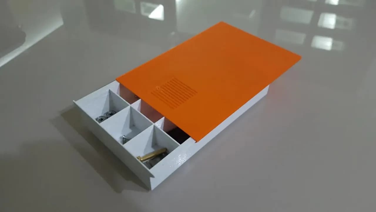 STL - Caja organizadora con tapa deslizante render 1