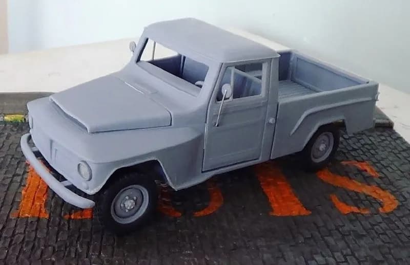 STL - Camioneta de colección estilo clásico render 1