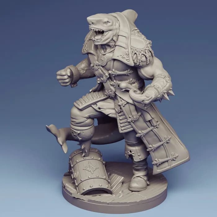 STL - Capitán Tiburón Pirata render 2