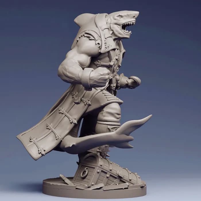 STL - Capitán Tiburón Pirata render 3