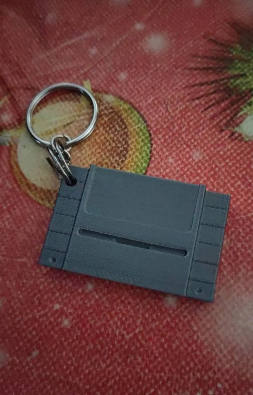 STL - Cartuchos de Super Nintendo para llavero render 1