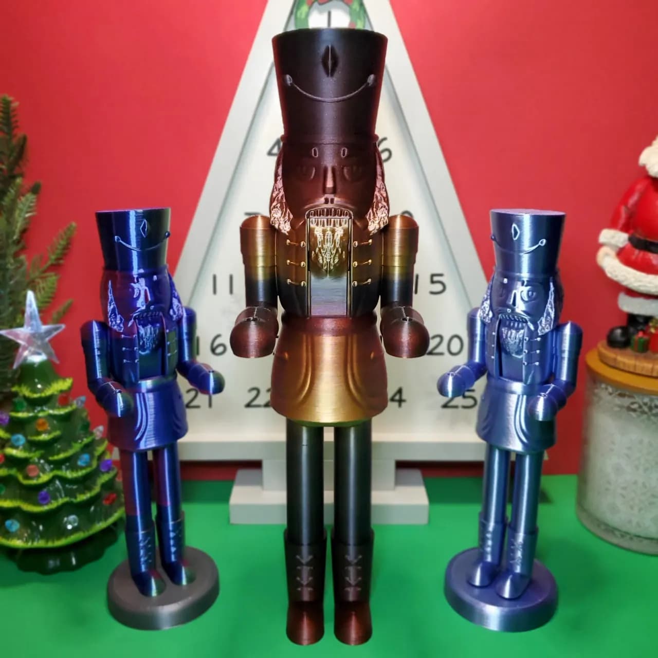 STL - Cascanueces Navideño de Piezas Múltiples render 1